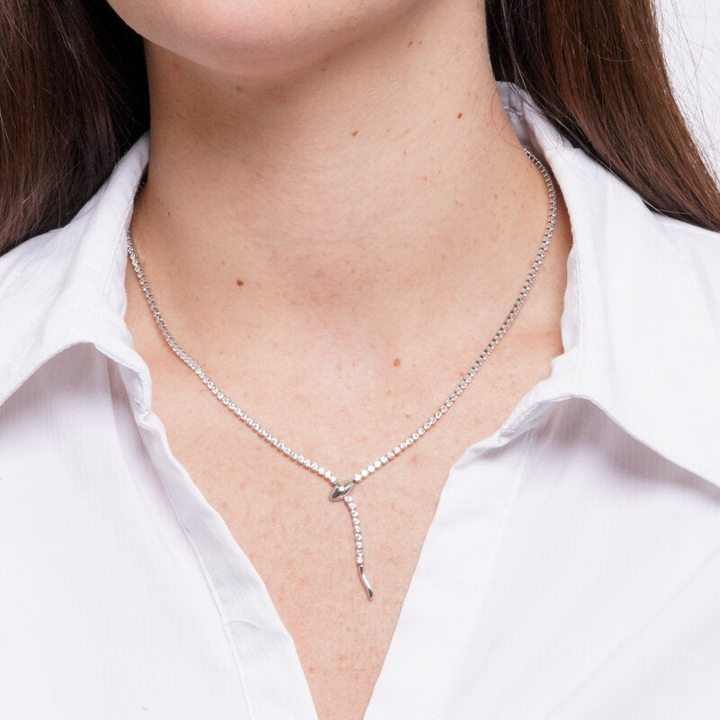 Collana in Acciaio tennis
