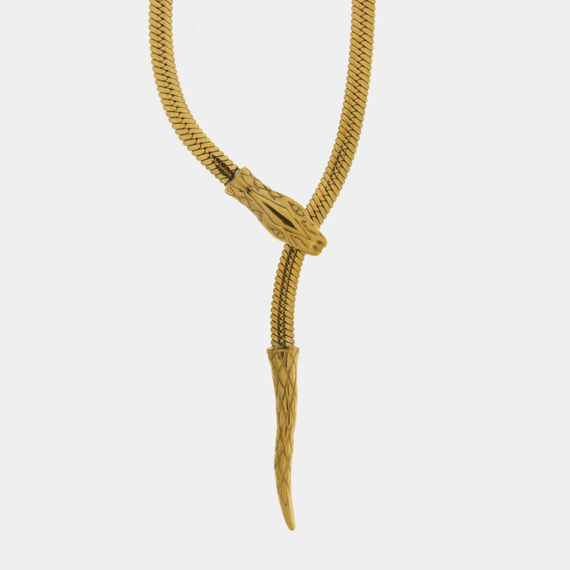 Collana in Acciaio lunga con serpente