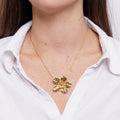 Collana in Acciaio fiore con petali grandi