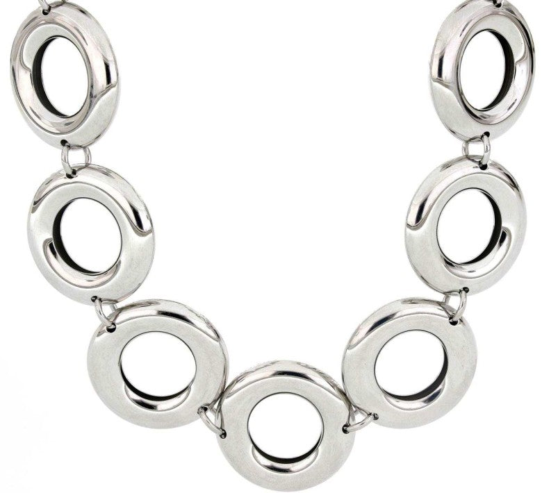 COLLANA IN ACCIAIO A CERCHI CONCENTRICI