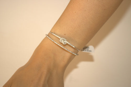 BRACCIALE IN ACCIAIO RIGIDO A DOPPIO FILO