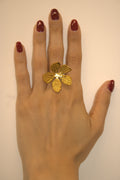 ANELLO IN ACCIAIO FIORE MAXI
