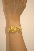 BRACCIALE IN ACCIAIO CERCHI MARTELLATI