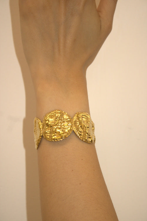 BRACCIALE IN ACCIAIO CERCHI MARTELLATI