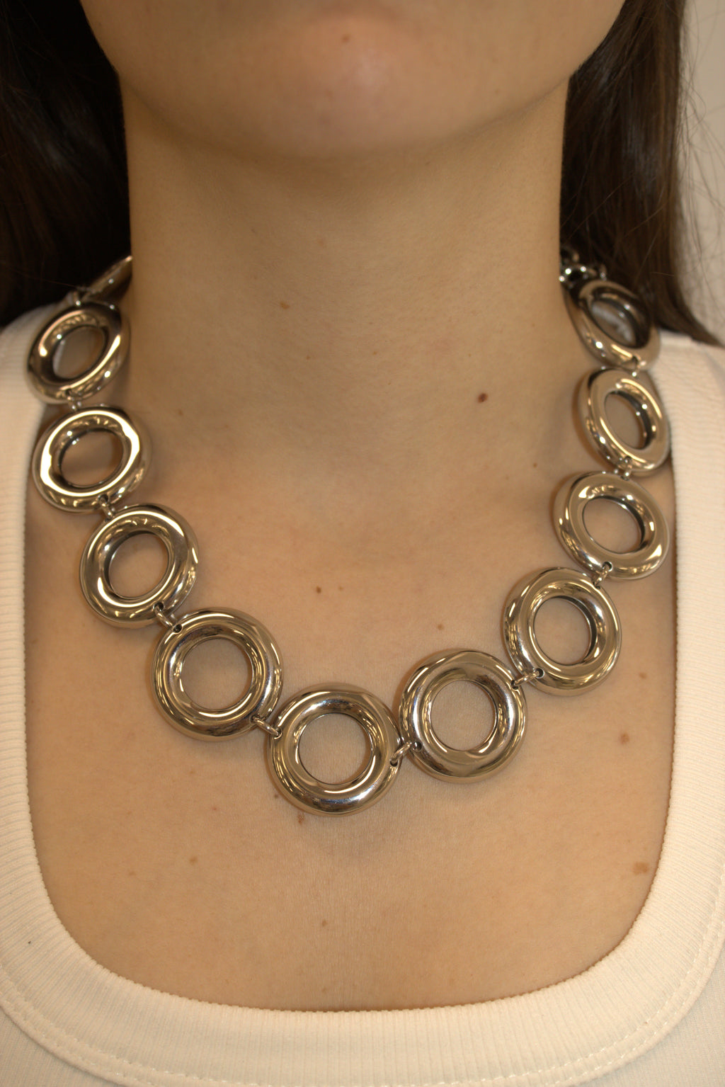 COLLANA IN ACCIAIO A CERCHI CONCENTRICI