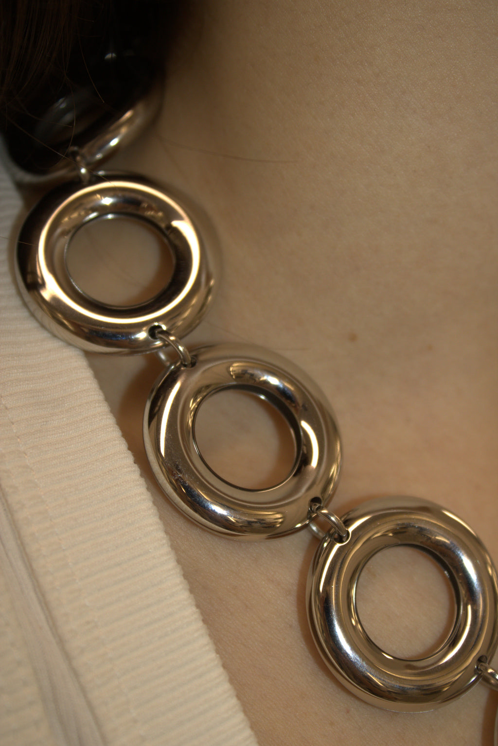COLLANA IN ACCIAIO A CERCHI CONCENTRICI