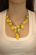 COLLANA IN ACCIAIO CHARMS AMALFI COAST CON LIMONI E ZAGARA