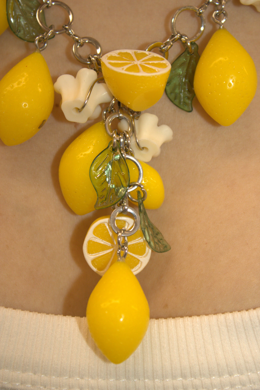 COLLANA IN ACCIAIO CHARMS AMALFI COAST CON LIMONI E ZAGARA
