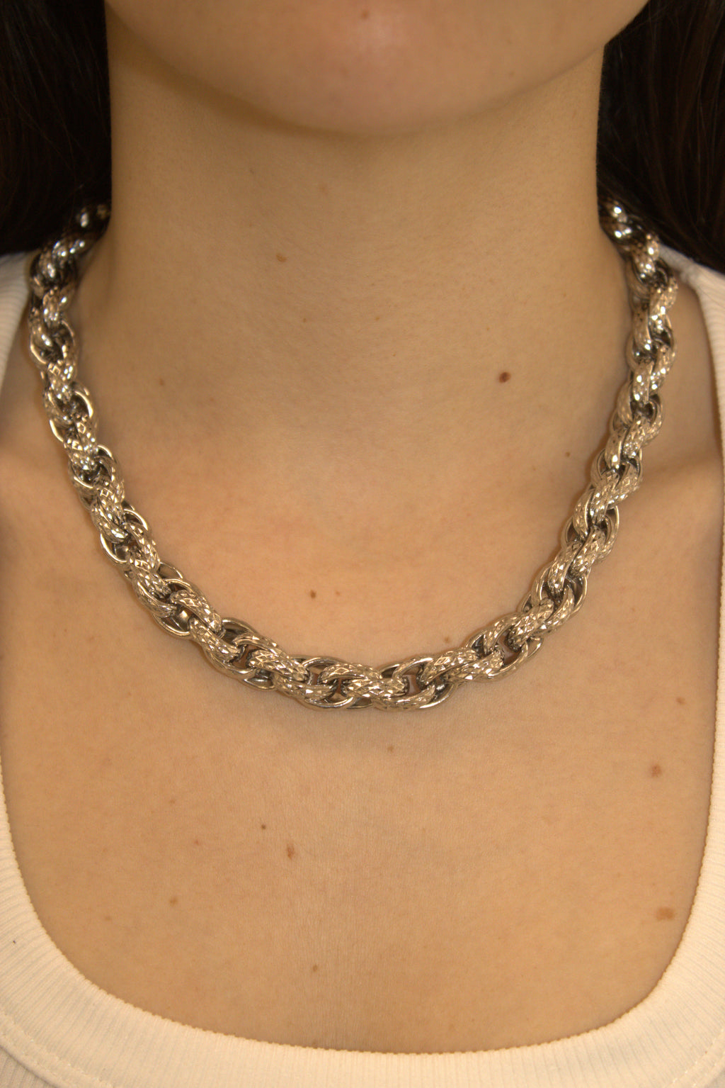 COLLANA IN ACCIAIO A CORDA BOLD