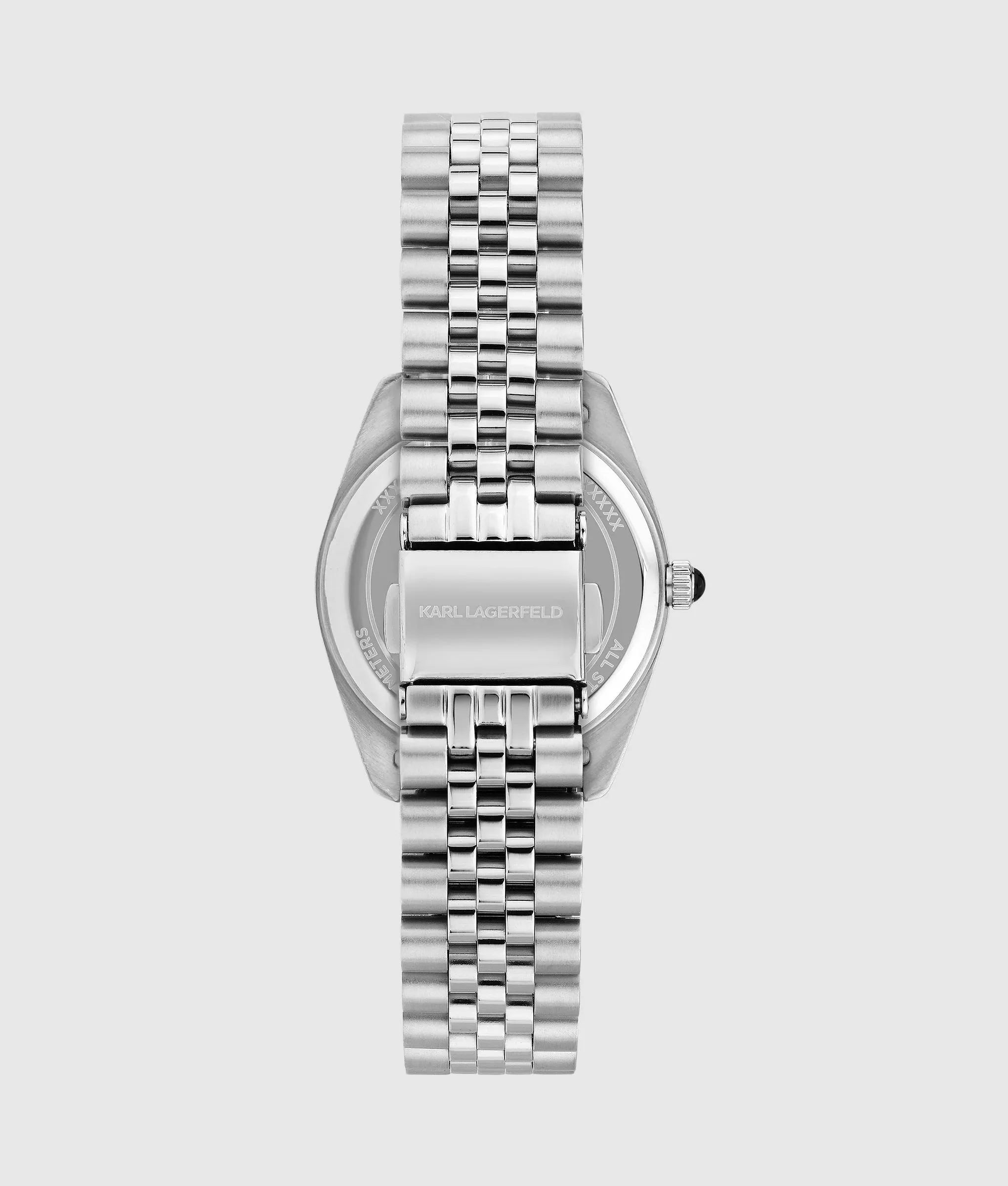Orologio tondo argento con logo