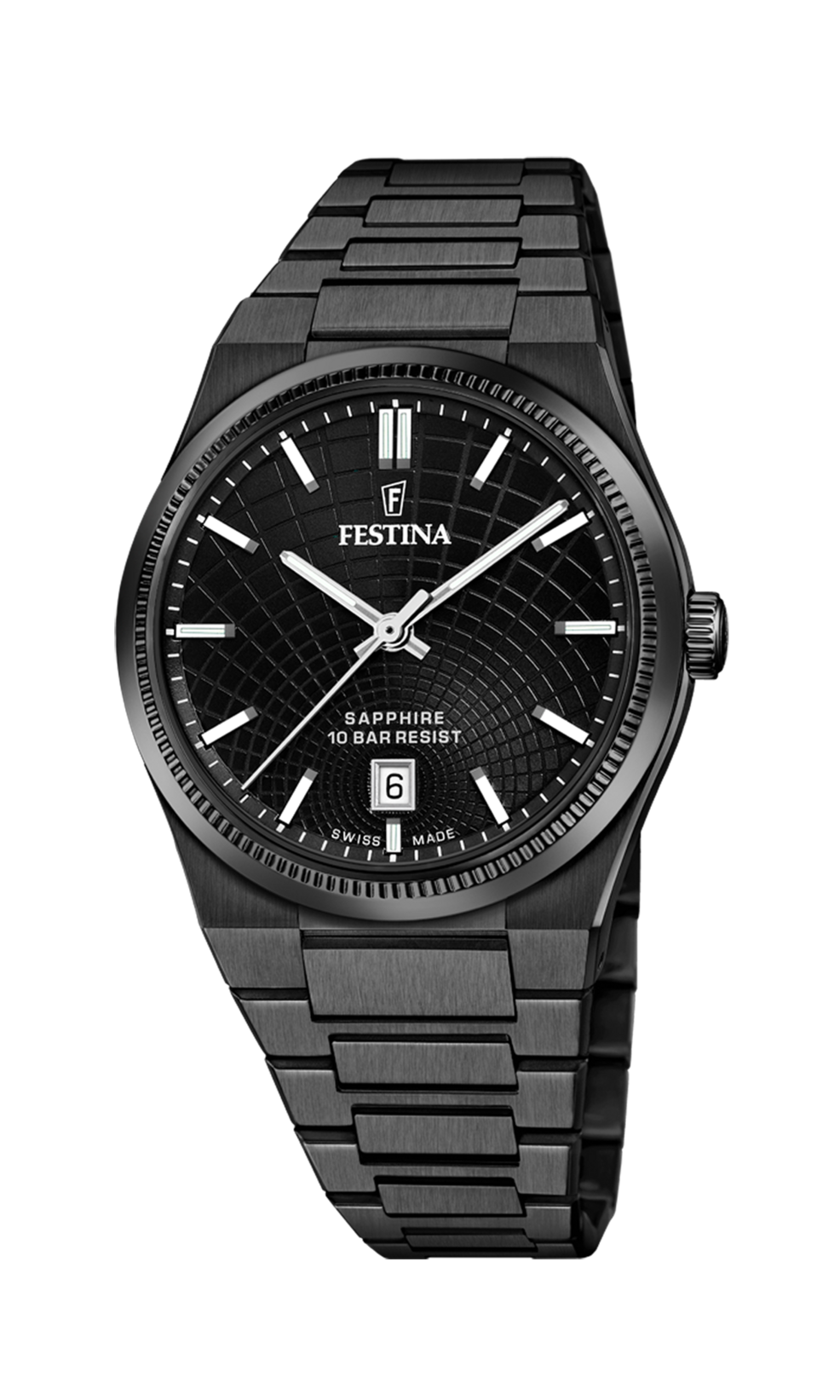 OROLOGIO FESTINA SWISS MADE NUEVA I-SIZE F20080/A NERO CINGHIA ACCIAIO INOSSIDABILE