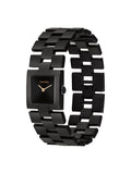 Orologio quadrato in acciaio placcato nero