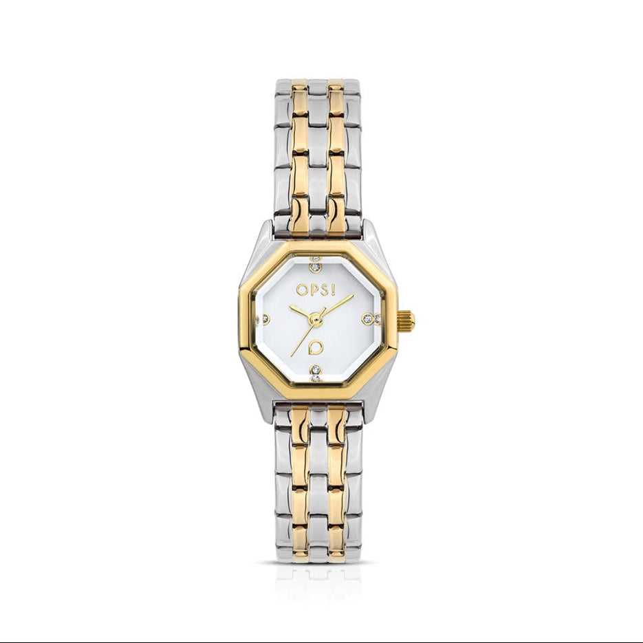 OCTAGON orologio con cassa e bracciale in metallo