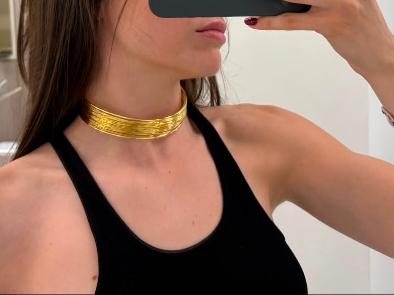 COLLANA IN ACCIAIO GIROCOLLO SEMIRIGIDA