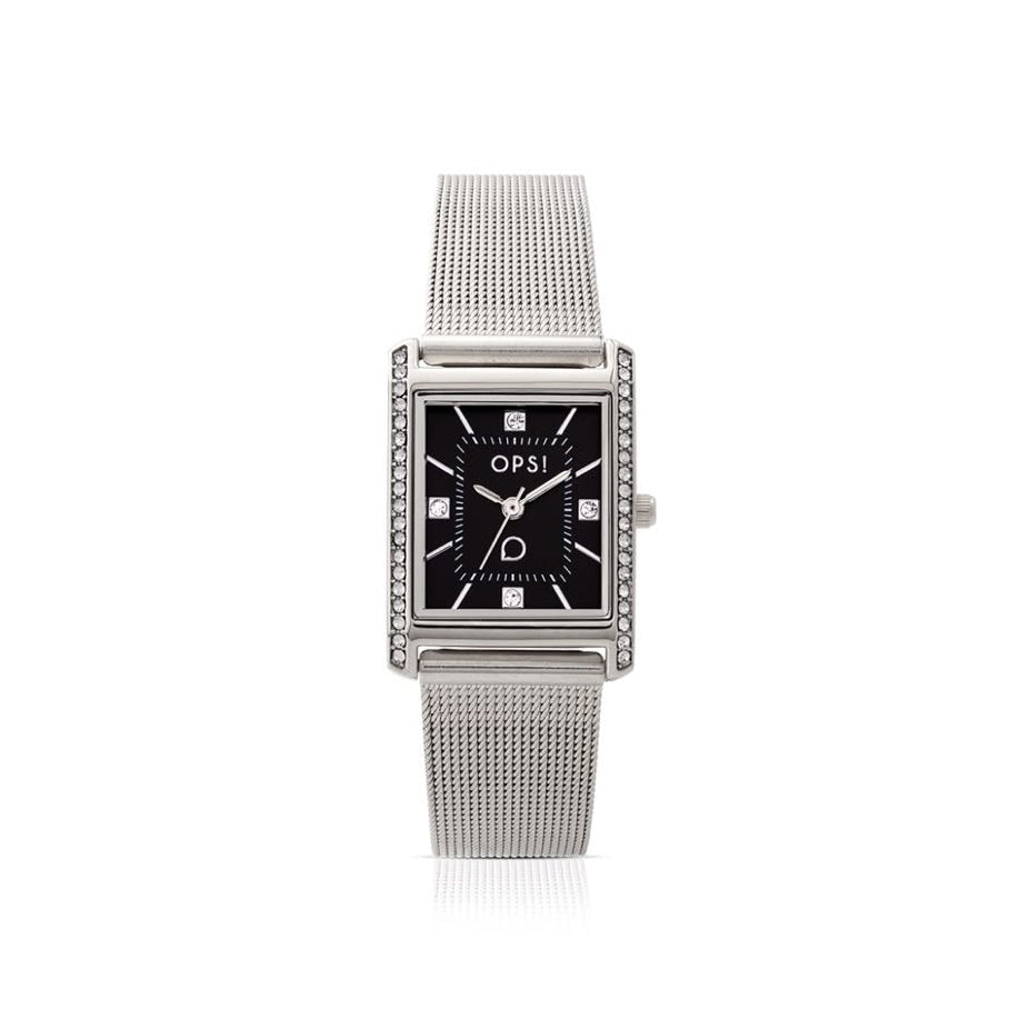 RULE orologio con cassa e bracciale mesh in metallo