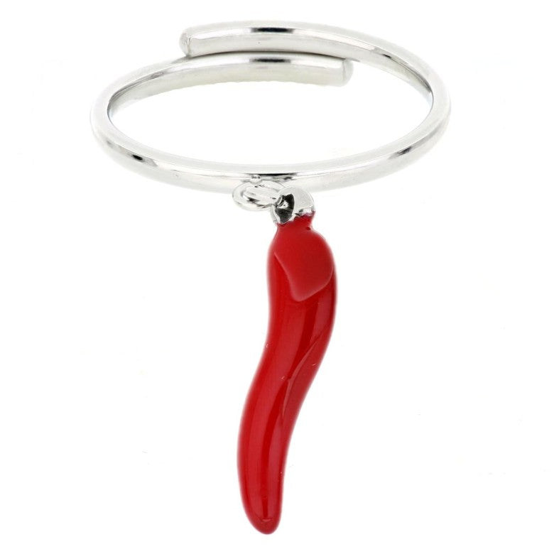 ANELLO IN ACCIAIO CON CHARM COERNETTO PORTAFORTUNA