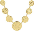 COLLANA IN ACCIAIO CON MONETE MARTELLATE