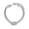 BRACCIALE IN ACCIAIO A DOPPIO FILO CON NODO CENTRALE