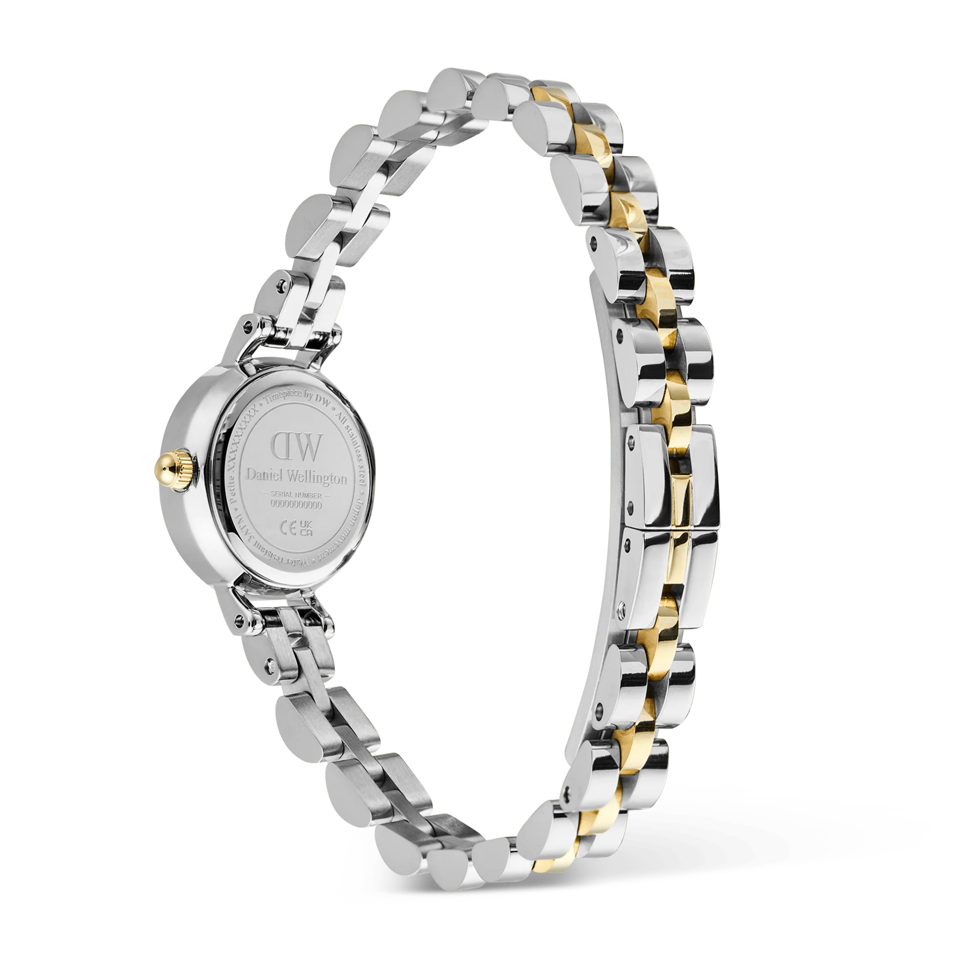 Mini arco piccolo a 3 anelli bicolore oro